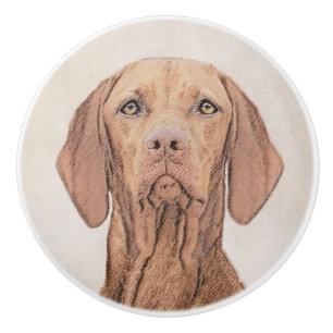 Vizsla Malerei - niedliche ursprüngliche Keramikknauf