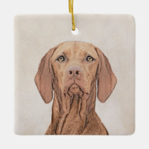Vizsla-Malerei - Süße originelle Hundekunst Keramikornament