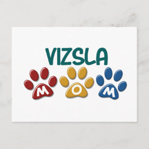 VIZSLA Mama Paw Print 1 Postkarte