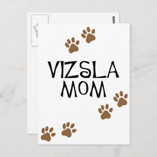 Vizsla-Mama Postkarte (Vorne/Hinten)