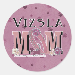 Vizsla MAMA Runder Aufkleber