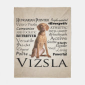 Vizsla Merkmal-Fleece-Decke Fleecedecke (Vorderseite)