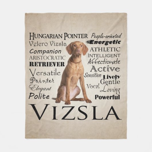 Vizsla Merkmal-Fleece-Decke Fleecedecke (Vorderseite)