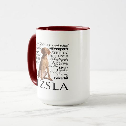 Vizsla Merkmal-Tasse Tasse (Vorderseite Links)
