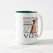 Vizsla Merkmal-Tasse Zweifarbige Tasse (VorderseiteRechts)