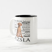 Vizsla Merkmal-Tasse Zweifarbige Tasse (Vorderseite Links)