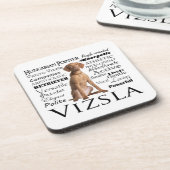 Vizsla Merkmal-Untersetzer-Set Getränkeuntersetzer (Linke Seite)