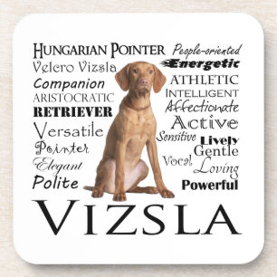 Vizsla Merkmal-Untersetzer-Set Getränkeuntersetzer
