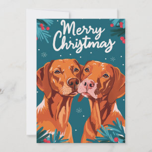 Vizsla Merry Christmas Feiertagskarte