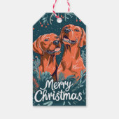 Vizsla Merry Christmas Geschenkanhänger (Rückseite)