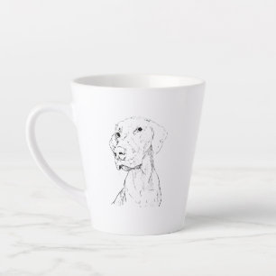 Vizsla Minimalist Ink Dog Kaffee Tasse