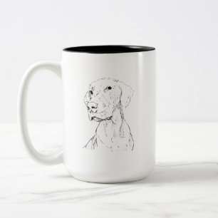 Vizsla Minimalist Ink Dog Kaffee Tasse