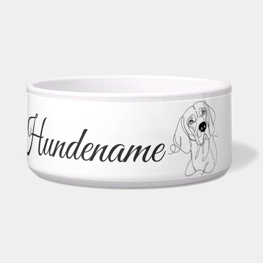 Vizsla Minimalist Line Art personalized bowl Napf (Vorderseite)