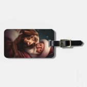 Vizsla mit dem Weihnachtsmann Weihnachten Gepäckanhänger (Vorderseite horizontal)