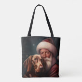 Vizsla mit dem Weihnachtsmann Weihnachten Tasche (Rückseite)