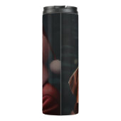 Vizsla mit dem Weihnachtsmann Weihnachten Thermosbecher (Rückseite)