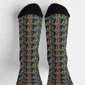 Vizsla mit Herz-Rose Valentinstag Socken (Oben)
