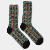 Vizsla mit Herz-Rose Valentinstag Socken (Rechts)