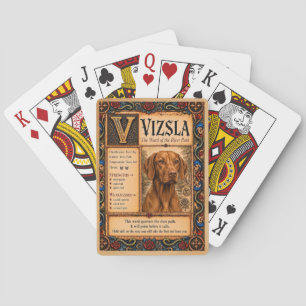 Vizsla, mittelalterliche Bestiarien-Kunst Spielkarten