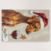 Vizsla Modernes Weihnachtsleckerli-Pointer-Hut Puzzle (Horizontal)