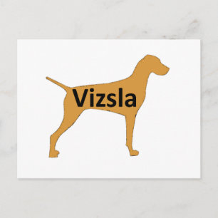 Vizsla Name Silo Farbe.png Postkarte