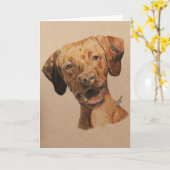Vizsla Note Card Karte (Gelbe Blume)