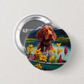 Vizsla on a Paddle: Ein Landschaftliches Abenteuer Button (Vorne & Hinten)