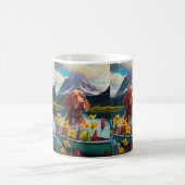 Vizsla on a Paddle: Ein Landschaftliches Abenteuer Kaffeetasse (Mittel)