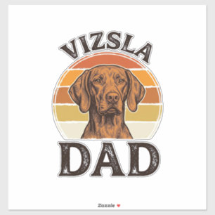 Vizsla Papa Vintage Gravur Hundedesign_1 Aufkleber