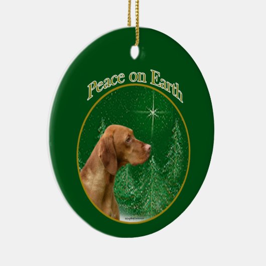 Vizsla Peace Keramik Ornament (Rechts)