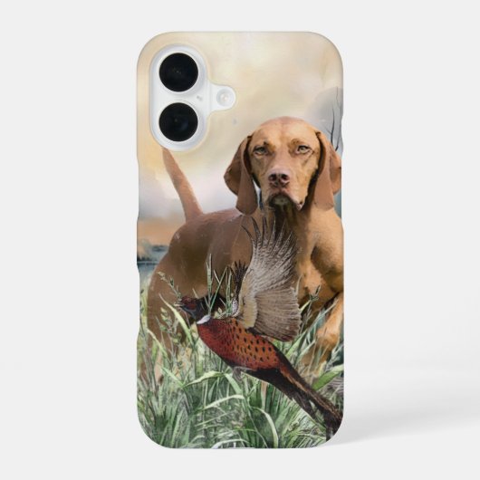 Vizsla & Pheasant iPhone 16 Hülle (Rückseite)