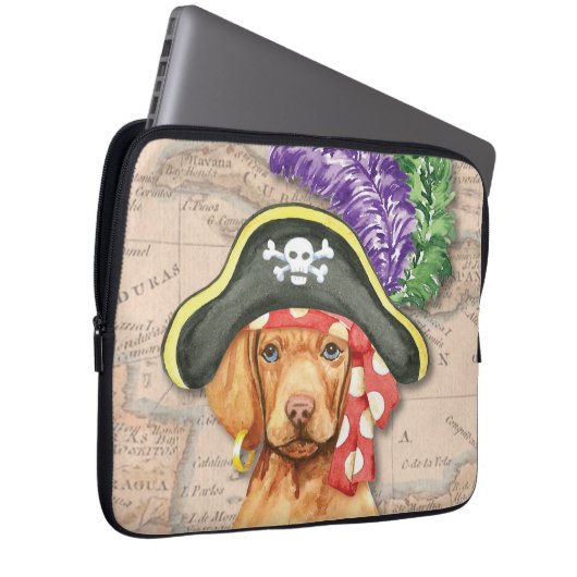 Vizsla Pirate Laptopschutzhülle (Vorne Rechts)
