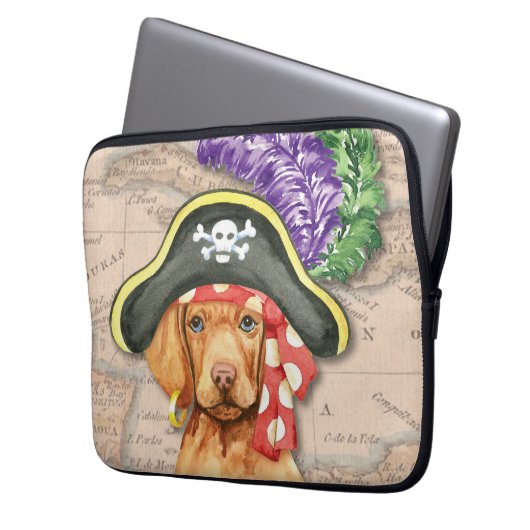 Vizsla Pirate Laptopschutzhülle (Vorderseite Links)