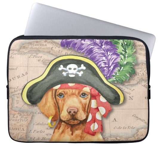 Vizsla Pirate Laptopschutzhülle (Vorderseite)