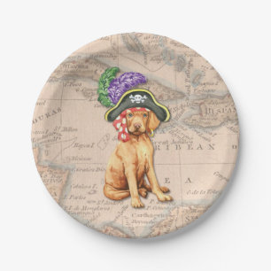 Vizsla Pirate Pappteller