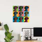 Vizsla Pop-Art-Poster Poster (Heimbüro)
