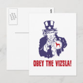 Vizsla Postkarte (Vorne/Hinten)