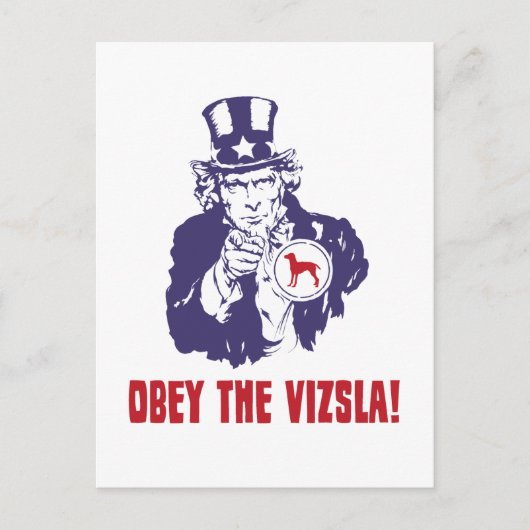 Vizsla Postkarte (Vorderseite)