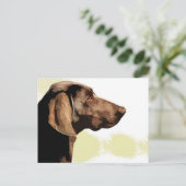 Vizsla Postkarte (Stehend Vorderseite)