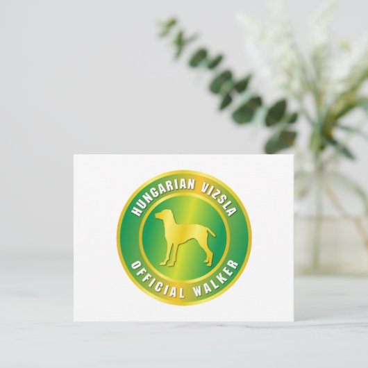 Vizsla Postkarte (Stehend Vorderseite)