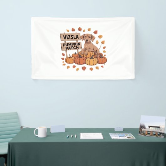 Vizsla Pumpkin Patch Dog Lovers Erntedank Hallo Banner (Messeveranstaltung)