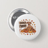 Vizsla Pumpkin Patch Dog Lovers Erntedank Hallo Button (Vorne & Hinten)