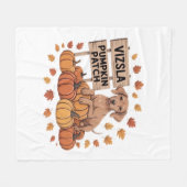 Vizsla Pumpkin Patch Dog Lovers Erntedank Hallo Fleecedecke (Vorderseite (Horizontal))