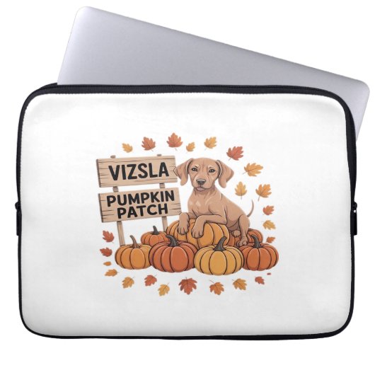 Vizsla Pumpkin Patch Dog Lovers Erntedank Hallo Laptopschutzhülle (Vorderseite)