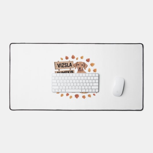 Vizsla Pumpkin Patch Dog Lovers Erntedank Hallo Schreibtischunterlage (Tastatur & Maus)