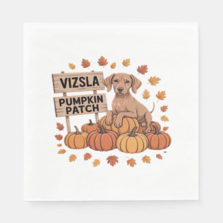 Vizsla Pumpkin Patch Dog Lovers Erntedank Hallo Serviette