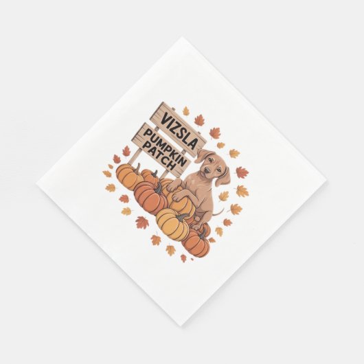 Vizsla Pumpkin Patch Dog Lovers Erntedank Hallo Serviette (Ecke)