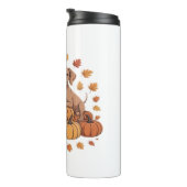 Vizsla Pumpkin Patch Dog Lovers Erntedank Hallo Thermosbecher (Nach rechts gedreht)