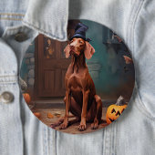 Vizsla Pumpkins Halloween Beängstigend Button (Beispiel)