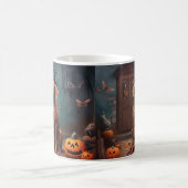 Vizsla Pumpkins Halloween Beängstigend Kaffeetasse (Mittel)